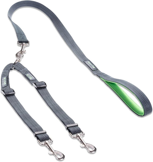 Double Dog Leash - Double Leash for Two Dogs No Tangle Design. Split Lead for 2 Pets. Adjustable to Fit All Sized Breeds. Reflective Dual Pet Lead for People with 2 Pups