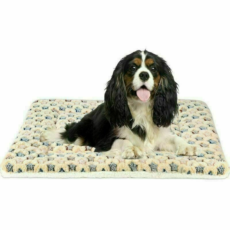 Warm Plush round Donut Pet Dog Cat Bed Fur Cuddler Soft Puppy Calming Bed Kennel